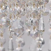 Люстра Chiaro Вассерфалл 3 617010602 цвет плафона/подвески Прозрачный, цвет арматуры Золото-7