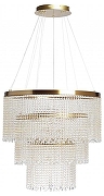 Люстра Chiaro Вассерфалл 3 617010703 цвет плафона/подвески Прозрачный, цвет арматуры Золото-1