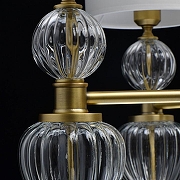 Люстра Chiaro Оделия 1 619011305 цвет плафона/подвески Белый, цвет арматуры Латунь, Прозрачный-4