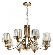 Люстра MW-Light Илвита 3 624011108 цвет плафона/подвески Прозрачный, цвет арматуры Латунь-1