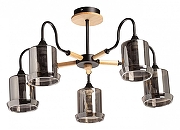 Люстра на штанге De City Дэла 45 635014605 цвет плафона/подвески Серый, цвет арматуры Черный