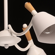 Люстра на штанге De City Дэла 5 635014703 цвет плафона/подвески Белый, цвет арматуры Белый, Коричневый-5