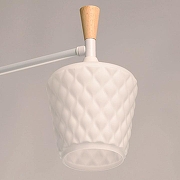 Люстра на штанге De City Дэла 6 635015105 цвет плафона/подвески Белый, цвет арматуры Белый, Коричневый-2