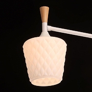 Люстра на штанге De City Дэла 6 635015105 цвет плафона/подвески Белый, цвет арматуры Белый, Коричневый-3