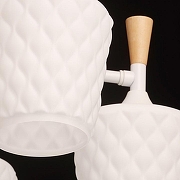 Люстра на штанге De City Дэла 6 635015105 цвет плафона/подвески Белый, цвет арматуры Белый, Коричневый-4