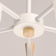 Люстра на штанге De City Дэла 6 635015105 цвет плафона/подвески Белый, цвет арматуры Белый, Коричневый-7