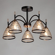 Люстра на штанге De City Dela 38 635015405 цвет плафона/подвески Золото, Черный, цвет арматуры Золото, Черный-1