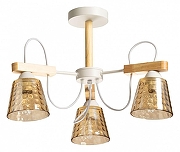 Люстра на штанге De City Дэла 16 635018303 цвет плафона/подвески Золото, цвет арматуры Белый, Коричневый