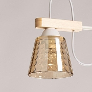 Люстра на штанге De City Дэла 16 635018303 цвет плафона/подвески Золото, цвет арматуры Белый, Коричневый-2