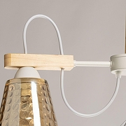 Люстра на штанге De City Дэла 16 635018303 цвет плафона/подвески Золото, цвет арматуры Белый, Коричневый-4