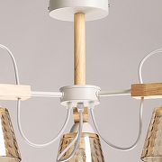 Люстра на штанге De City Дэла 16 635018303 цвет плафона/подвески Золото, цвет арматуры Белый, Коричневый-5