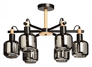 Люстра на штанге De City Дэла 11 635018706 цвет плафона/подвески Светло-серый, цвет арматуры Коричневый, Черный