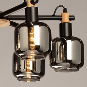 Люстра на штанге De City Дэла 11 635018706 цвет плафона/подвески Светло-серый, цвет арматуры Коричневый, Черный-3