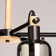 Люстра на штанге De City Дэла 11 635018706 цвет плафона/подвески Светло-серый, цвет арматуры Коричневый, Черный-4