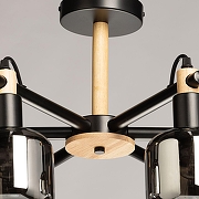 Люстра на штанге De City Дэла 11 635018706 цвет плафона/подвески Светло-серый, цвет арматуры Коричневый, Черный-6