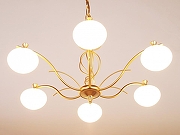 Люстра Doge Luce 6418 6418/6.31 цвет плафона/подвески Белый, цвет арматуры Золото-2