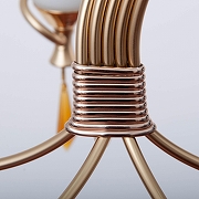 Люстра Doge Luce 6437 6437/5.32 цвет плафона/подвески Белый, Янтарный, цвет арматуры Золото-3