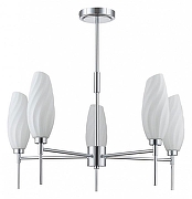 Люстра на штанге Lumion Shivon 6519/5C цвет плафона/подвески Белый, цвет арматуры Хром