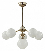 Люстра на штанге Lumion Marsha 6536/6C цвет плафона/подвески Белый, цвет арматуры Золото