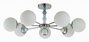 Люстра на штанге Lumion Sunday 6525/7C цвет плафона/подвески Белый, цвет арматуры Белый, Голубой, Хром