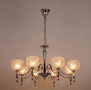 Люстра Abrasax 6565 6565/8 цвет плафона/подвески Прозрачный, цвет арматуры Хром-5