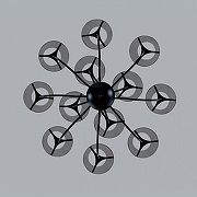 Люстра на штанге Lumion Smoky 6570/12C цвет черный-4