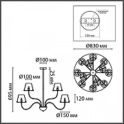 Люстра на штанге Lumion Smoky 6570/12C цвет черный-6