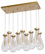 Люстра DeMarkt Крайс 14 657013909 цвет плафона/подвески Прозрачный, цвет арматуры Золото