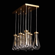 Люстра DeMarkt Крайс 14 657013909 цвет плафона/подвески Прозрачный, цвет арматуры Золото-1