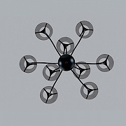 Люстра на штанге Lumion Smoky 6570/9C цвет черный-4