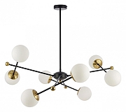 Люстра на штанге Lumion Melody 6581/8 цвет плафона/подвески Белый, цвет арматуры Золото, Черный