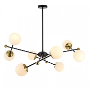 Люстра на штанге Lumion Melody 6581/8 цвет плафона/подвески Белый, цвет арматуры Золото, Черный-1
