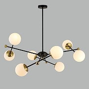 Люстра на штанге Lumion Melody 6581/8 цвет плафона/подвески Белый, цвет арматуры Золото, Черный-2