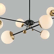 Люстра на штанге Lumion Melody 6581/8 цвет плафона/подвески Белый, цвет арматуры Золото, Черный-4