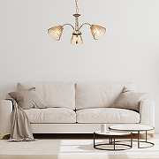 Люстра Escada Frees1a 658/3PL Gold цвет плафона/подвески Оранжевый, цвет арматуры Золото-4