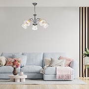 Люстра Escada Frees1a 658/5PL Chrome цвет плафона/подвески Прозрачный, цвет арматуры Хром-6