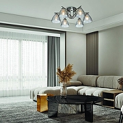 Люстра Escada Adon1s 659/6PL Black цвет плафона/подвески Серый, цвет арматуры Черный-3