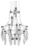 Люстра Odeon Light Flamenco 6699/35L цвет плафона/подвески Прозрачный, цвет арматуры Хром