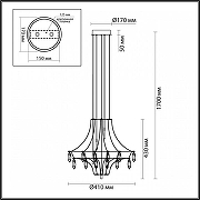 Люстра Odeon Light Flamenco 6699/35L цвет плафона/подвески Прозрачный, цвет арматуры Хром-5
