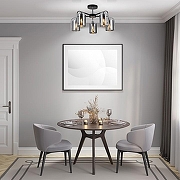 Люстра на штанге Escada Elegant 671/5P Chrome цвет хром, черный-4