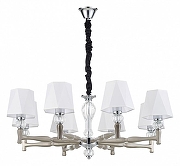 Люстра Escada Arcadia 672/8S Nickel цвет плафона/подвески Белый, цвет арматуры Прозрачный, Никель-1