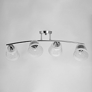 Люстра на штанге De City Тетро 67 673018404 цвет плафона/подвески Прозрачный, цвет арматуры Хром-2