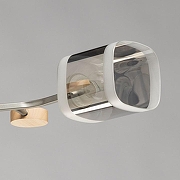 Люстра на штанге De City Тетро 35 673018703 цвет плафона/подвески Белый, Дымчатый, цвет арматуры Коричневый, Серый-2