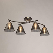 Люстра De City Тетро 36 673019004 цвет плафона/подвески Дымчатый, цвет арматуры Золото, Коричневый-1