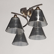 Люстра De City Тетро 36 673019004 цвет плафона/подвески Дымчатый, цвет арматуры Золото, Коричневый-2