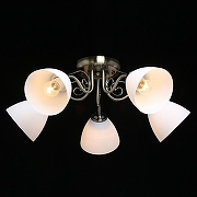 Люстра De City Грация 38 677012705 цвет плафона/подвески Белый, цвет арматуры Латунь-2