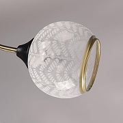 Люстра De City Грация 20 677014505 цвет плафона/подвески Белый, Прозрачный, цвет арматуры Латунь, Черный-2