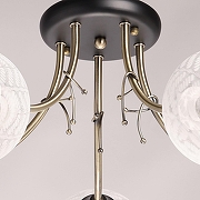 Люстра De City Грация 20 677014505 цвет плафона/подвески Белый, Прозрачный, цвет арматуры Латунь, Черный-5