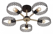 Люстра на штанге Escada Banjo 679/5P Black цвет плафона/подвески Прозрачный, цвет арматуры Коричневый, Черный-1