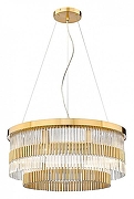 Люстра Divinare Brillante 6813/17 LM-8 цвет плафона/подвески Прозрачный, цвет арматуры Латунь-1